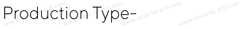 Production Type字体转换